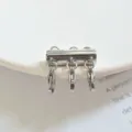 Edelstahl mehrsträngige magnetische Halsketten Verschluss Verbinder für Schmuck Accessoire. - Dreireihiger Verschluss(241) / Stahlfarben