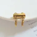 Goldener mehrsträngiger magnetischer Halskettenverschluss Schmuck Zubehör Detailansicht - Doppelreihiger Verschluss(241) / Gold