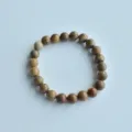 Natürlicher Stein Perlen Armband 8mm Erdtöne Edelstein Handgemachte Schmuck Geschenke - 6# Landschaftsjaspis