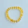 Natural yellow crystal gemstone beaded stretch bracelet 8mm handmade jewelry for women - 8# Natural Citrine