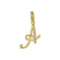 Eleganter goldener Anhänger Buchstabe A mit funkelnden Zirkonia-Steinen im Hip-Hop-Stil - Buchstabe A Anhänger (Nur Anhänger) / Nur Anhänger (Ohne Kette)