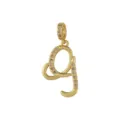 Eleganter goldener Kleinbuchstabe g Anhänger mit funkelnden Zirkonsteinen für Hip-Hop - Buchstabe G Anhänger (Nur Anhänger) / Nur Anhänger (Ohne Kette)
