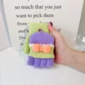 Leuke pluche vingerloze winterhandschoenen met strik voor dames en meisjes warme stijl - Eén maat / Strik Paars