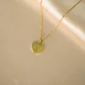 Gold stainless steel sun rays heart letter F pendant necklace minimalist fashion jewelry - Radiant Heart Initial F Necklace