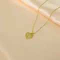 Gold Stainless Steel Sunray Heart Initial Letter L Pendant Necklace Minimalist Chic Jewelry - Radiant Heart Initial L Necklaces