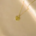 Gold stainless steel sun ray heart letter W necklace, simple personalized dainty jewelry gift. - Radiant Heart Initial W Necklaces