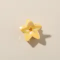 Mini molletta per capelli a forma di stella gialla con finitura perlata - Stile Stella a Cinque Punte / 2.5cm / Giallo Perlato