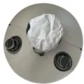 Zonneventilator zonnehoed brede rand koeling visserhoed sneldrogende UV bescherming - Verstelbaar / Pet met dubbele ventilator lichtgrijs 48 cm
