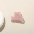 Translucent pink jelly color medium hair claw clip in Korean style - Bulk (No Packaging) / Jelly Pink
