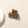 Elegant medium jelly brown hair claw clip for women made of durable premium PC material - Bulk (No Packaging) / Jelly Grey