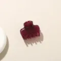 Kleiner lichtdurchlässiger weinroter Haarklammer für elegante Damenfrisuren im Alltag - Großpackung (Ohne Verpackung) / Gelee-Rot