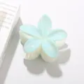 Pinza para el pelo flor de plumeria azul claro con estampado de lazos dulces moda - A Granel (Sin Embalaje) / Estilo Lazo Azul Claro