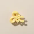 Piccola molletta per capelli a forma di fiocco giallo perlato da 2,7 cm per ciuffi - Stile Nodo a Farfalla Lineare / 2.7cm / Giallo