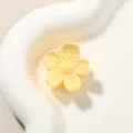 Piccola molletta per capelli a fiore di ciliegio giallo perlato da 2,5 cm per semiraccolto - Stile Fiore di Ciliegio / 2.5cm / Giallo Perlato
