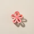 Schattige 2,5 cm roze bloem haarclip met parelmoer snoepkleur afwerking voor meisjes - Parelmoer Lichtroze