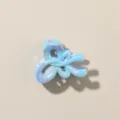 Molletta a fiocco blu perlato da 2,7 cm iridescente per capelli - Stile Nodo a Farfalla Lineare / 2.7cm / Azzurro