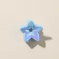 Mini molletta per capelli a stella olografica iridescente stile dopamina blu chiaro - Stile Stella a Cinque Punte / 2.5cm / Blu Chiaro Perlescente