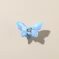 Mini molletta per capelli a farfalla blu chiaro iridescente colore caramella trendy - Stile Farfalla 3D / 4cm / Blu Chiaro Perlescente