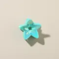 Mini molletta per capelli a stella turchese cangiante con elegante effetto perlato da donna - Stile Stella a Cinque Punte / 2.5cm / Verde Menta Perlato