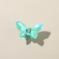 Mini molletta per capelli a farfalla con finitura cangiante verde menta brillante - Stile Farfalla 3D / 4cm / Verde Menta Perlato