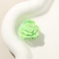 Piccola molletta per capelli a rosa verde lime iridescente per acconciature eleganti - Stile Rosa / 2.5cm / Verde Erba Perlato