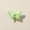 Mini molletta per capelli a farfalla verde iridescente per lo styling dei capelli - Stile Farfalla 3D / 4cm / Verde Erba Perlato