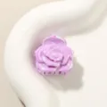 Elegante molletta per capelli a rosa 3D lavanda, piccola per acconciature semiraccolte - Stile Rosa / 2.5cm / Viola Chiaro Perlescente