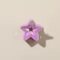 Mini molletta per capelli a stella con finitura viola iridescente - Stile Stella a Cinque Punte / 2.5cm / Viola Chiaro Perlescente