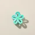 Mini molletta per capelli a forma di fiore verde menta 2,5 cm con finitura cangiante - Verde Menta Perlato