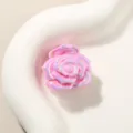 Elegante molletta per capelli rosa cangiante, piccolo accessorio floreale 3D per semiraccolto. - Stile Rosa / 2.5cm / Rosa Fucsia Perlato
