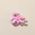 Piccola molletta per capelli a fiocco rosa iridescente da 2,7 cm per acconciature - Stile Nodo a Farfalla Lineare / 2.7cm / Rosa intenso