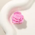 Piccola molletta per capelli a forma di rosa 3D rosa iridescente per acconciature eleganti - Stile Rosa / 2.5cm / Rosa Scuro Perlescente