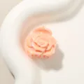 Piccola molletta per capelli a forma di rosa 3D rosa pesca, elegante stile dopamina - Stile Rosa / 2.5cm / Rosa Corallo Perlato