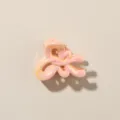 Elegante pinza per capelli rosa perlato da 2,7 cm per acconciare frangia e ciocche - Stile Nodo a Farfalla Lineare / 2.7cm / rosa corallo