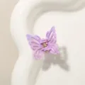 Mini molletta per capelli a farfalla viola cangiante per acconciature eleganti - Farfalla Traforata / 2.7cm / Viola Chiaro Perlescente