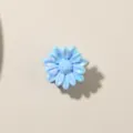 Elegante mini molletta per capelli a margherita blu chiaro iridescente da 2,5 cm. - Stile Margherita / 2.5cm / Blu Chiaro Perlescente