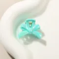 Mini pinza per capelli a fiocco dopamina verde menta con finitura perlata lucida - Modello a fiocco / 3cm / Verde Menta Perlato