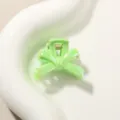 Elegante molletta per capelli a fiocco verde chiaro iridescente per lo styling dopamine - Modello a fiocco / 3cm / Verde Erba Perlato