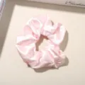 Large 10cm light pink satin silk scrunchie for hair styling and bun accessories - Light Pink