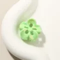 Elegante piccola molletta per capelli a fiore verde chiaro 2,5 cm con texture marmo - Fiore a cinque petali / 2.5cm / Verde Erba Perlato