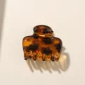 Pinza para el pelo retro con estampado de carey y leopardo para accesorios de mujer - A granel / Leopardo Amarillo Brillante