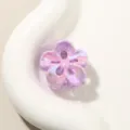 Piccola pinza per capelli a fiore viola cangiante da 2,5 cm per acconciatura elegante - Fiore a cinque petali / 2.5cm / Viola Chiaro Perlescente