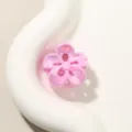 Elegante fermaglio per capelli a forma di fiore rosa iridato, piccolo accessorio 2.5cm SKU - Fiore a cinque petali / 2.5cm / Rosa Fucsia Perlato