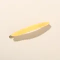 Elegant minimalist pale yellow acetate hair barrette with La France engraving for women - Bulk Packaging / Yellow