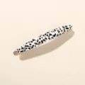 Elegant black and white spotted acetate barrette hair clip for women stylish accessory - Black White Cow Print