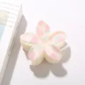 Pinza para el pelo con flor de frangipani y estampado de fresas dulces y encantador - A Granel (Sin Embalaje) / Estilo Estampado Fresa Rosa Claro (8cm)