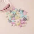 Mixed set of 2cm colorful matte mini rabbit hair claws for braiding, pastel shades - Rabbit Ears Style / Single Piece / Frosted Light Colors