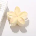 Pinza para el pelo con flor de plumeria amarillo crema y bonitos lazos rosas estampados - A Granel (Sin Embalaje) / #5 Lazo Amarillo