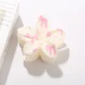 Pinza para el pelo con forma de flor crema y dulce estampado de lazo rosa suave - A Granel (Sin Embalaje) / #9 Lazo de Corazón Rosa
