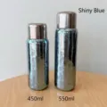 Termo de titanio puro con acabado azul metálico en variantes de 450 ml y 550 ml - 450ml / Azul brillante